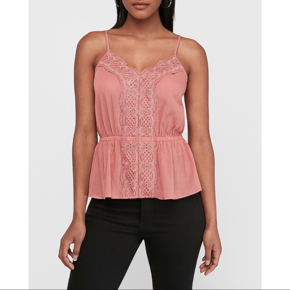 EXPRESS Lace Peplum Cami
